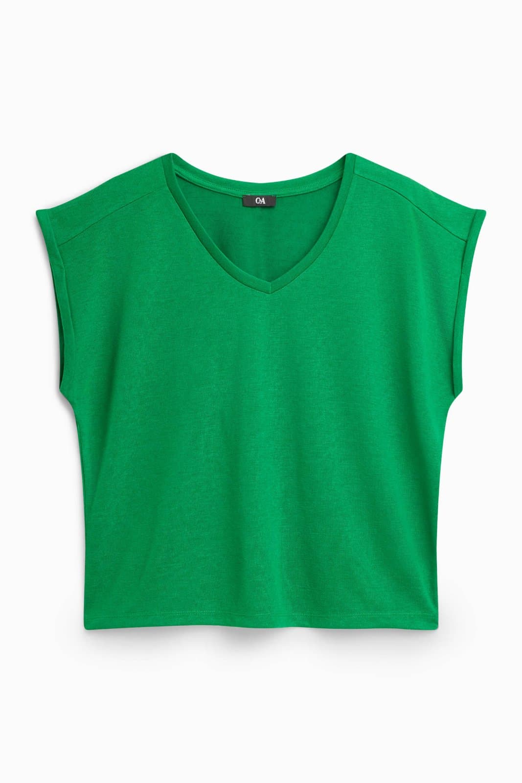 Cotton Blend Green Tank Top