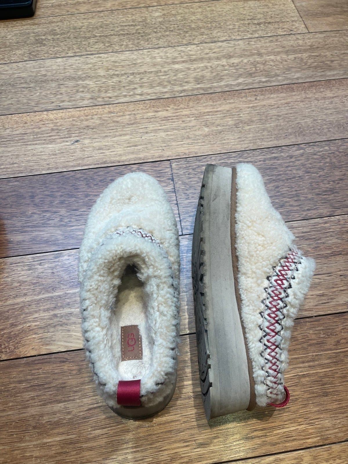 Shearling,Suede Cream Slides