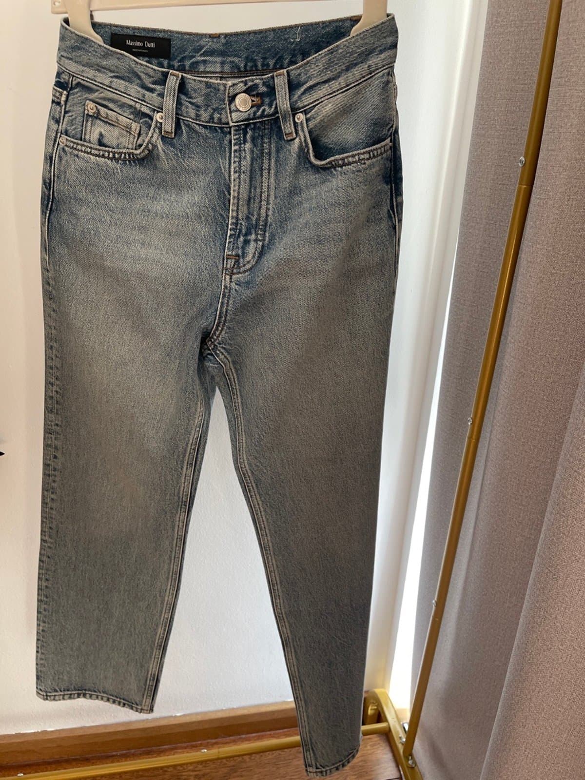 Washed-grey-blue Spring Casual JEANS