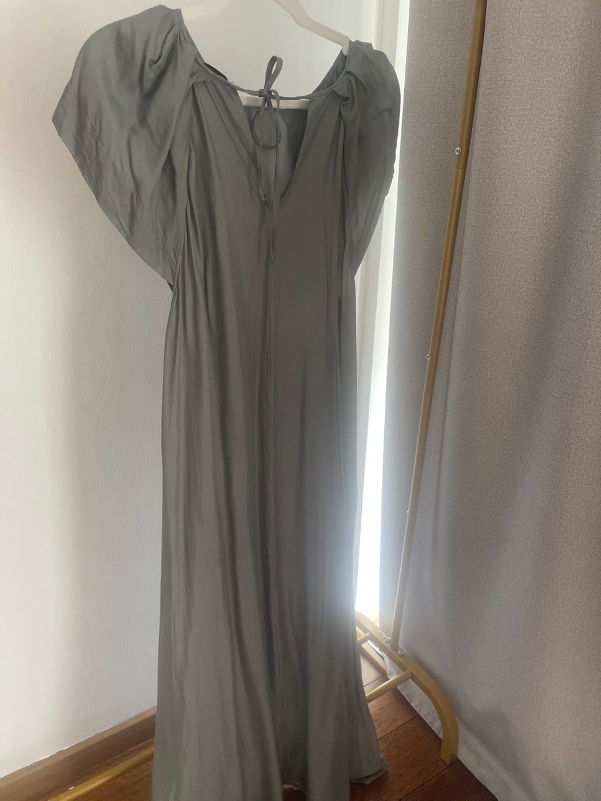 Viscose Sage-Green A-Line